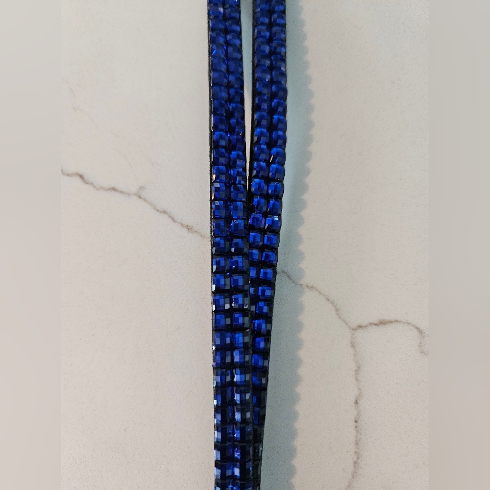 3/$10 NWOT Blue Beaded Lanyard w/Keyring